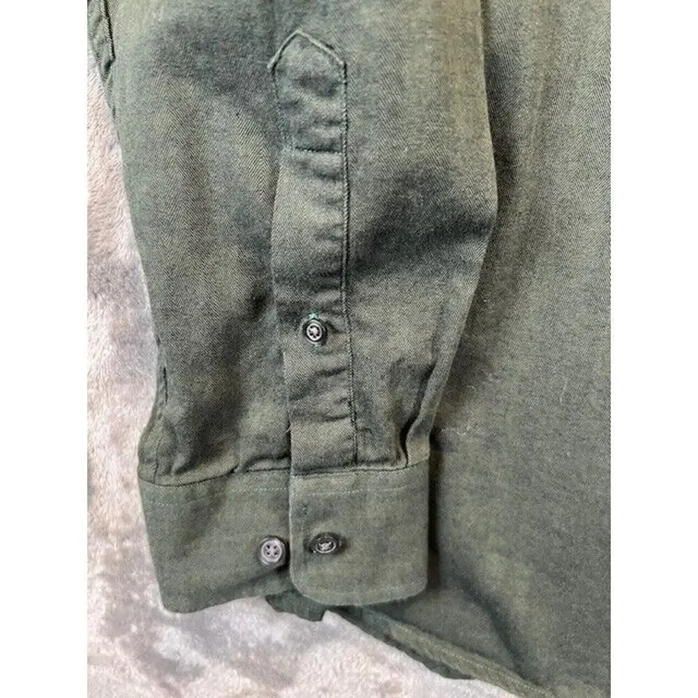 Men's Banana Republic Dark Green XL L/S 100% Cotton Button Up Collared Slim Fit